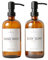Botellas Vacías de Gran Capacidad Dispensador de Jabón 500ML 2Pack, Boston ámbar Líquido Reutilizable Botella de Champú para Loción, Gel de Ducha, Jabón de Manos, Aceite Esencial