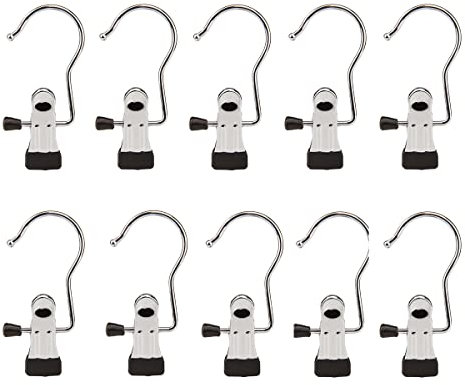 Ganchos multifuncionales de metal para colgar ropa sucia con clips, gancho de ropa resistente para armario, ropa, toalla, bufanda, pantalones, calcetines, ropa interior, sombrero, estantes de secado