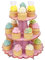 Tortenständer 3 Etagen Cupcake Ständer Muffin Ständer aus Karton für Hochzeit Party Geburtstag Baby Duschen Kuchen Dessert Torten Etagere