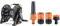Claber 8887 Aquapony Carrello Avvolgitubo, Nero & 51359 Set Lance Diritte con Raccordi, 1/2 Pollici, Nero/Arancione