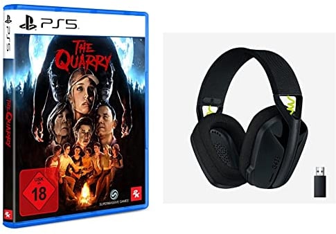 The Quarry - USK - [Playstation 5] + Logitech G435 LIGHTSPEED Kabelloses Bluetooth-Gaming-Headset, Kompatibel mit Dolby Atmos, PC, PS4, PS5, Handy, Nintendo Switch - Schwarz