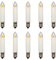 Erzgebirgslicht - AUSWAHL - 10 Stück LED Filament Kleinschaftkerze 34V 0,2W E10 für 7 Brennstellen Ersatzbirne Glühbirne Minischaftkerze Glühlämpchen für Lichterketten Pyramide und Schwibbogen