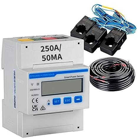 Avoltik Huawei Smart Power Sensor DTSU666-H 250A/50mA Stromzähler Stromsensor Smartmeter Leistungssensor für PV Anlage