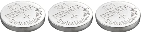 RENATA Knopfzellen Silber Oxid 321 / SR616 SW 0 % Quecksilber, 1,55 V, 3 Stück
