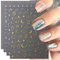 JMEOWIO 9 Sheets Moon Star Nail Art Stickers Decals Self-Adhesive Colorful Nail Supplies Nail Art Design Decoration Accessories