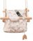 Herfair Baby schaukel Holz Indoor, Babyschaukel, Babyschaukel mit Sicherheitsgurt, Zimmer schaukel Kleinkinder, Innen Baby hangeschaukel ab 12 Monate (Regenbogen)
