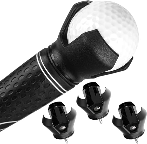 HH-GOLF Recogedor de pelotas de golf de 3 puntas, recogedor de bolas de ventosa, herramienta superior para putter, fácil instalación