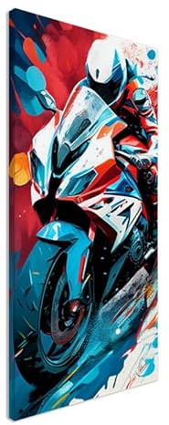 BestU BMW 1000RR: Luxuriöse Wandkunst auf Leinwand von Luisa Viktoria Wandbild 50cm x100cm