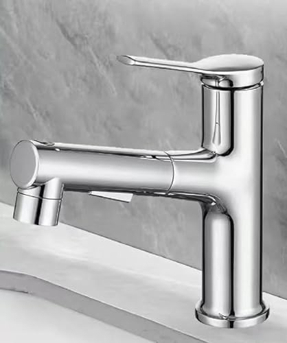 Waschbeckenauslauf ausziehbare Armatur backlackierte Badarmatur versenkbare Armatur, einteilig ohne Schläuche