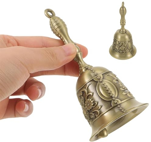 BOKHRHand Bell - Cloche de Noël élégante de Style rétro, Taille Portable et Son Merveilleux, largement utilisée comme Cloche de dîner, Cloche d'enseignement des Animaux.