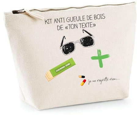 La petite trousse anti | pochette toilette maquillage personnalisable | Idée cadeau (gueule de bois homme personnalisable)