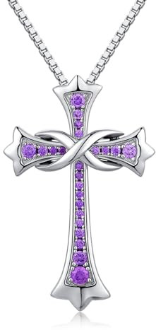 jiamiaoi Kreuz Halskette Kreuzanhänger Silber Damen Kette Silber 925 Kreuz Silberkette mit Anhänger Kette mit Kreuz Weißgold Anhänger Kreuz kette Frauen Kreuzkette Silber Damen