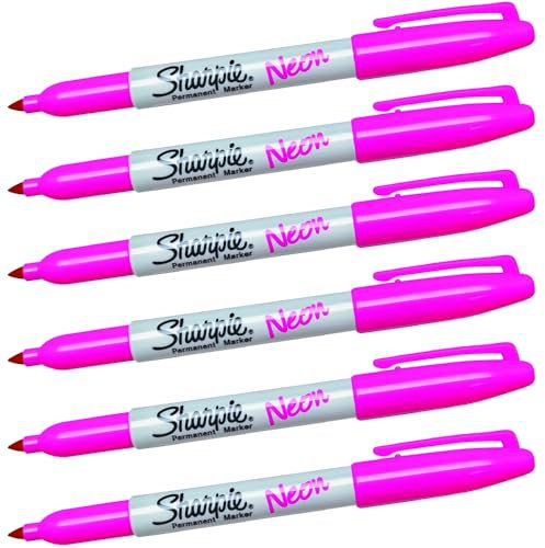 FNX 6 marqueurs permanents – Rose fluo