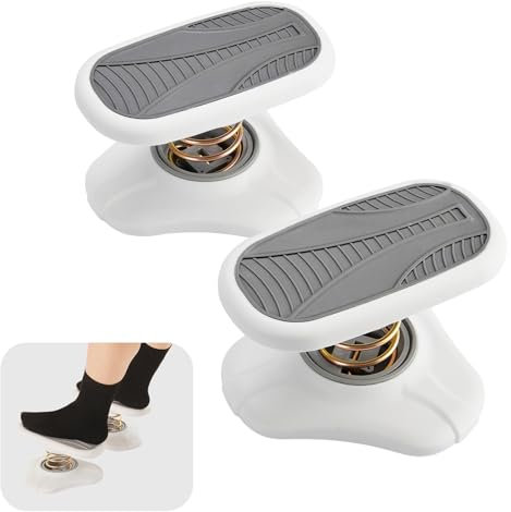 Eueiykw Fußstütze für unter dem Schreibtisch bei der Arbeit, ergonomischer Fußhocker unter dem Schreibtisch – Schaukeln für Zappeln, entspannt effektiv die Beinmuskulatur, 2 Stück, Grau