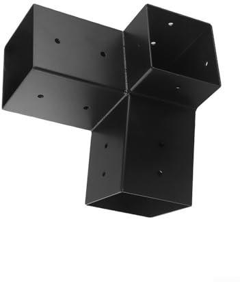 Pergola Bracket Kit, Heavy Duty Corner Bracket Woodworks DIY Post Base Kit, Slanted Roof Pergola Bracket Set For Porch, Gazebo, Backyard Pergola (A)