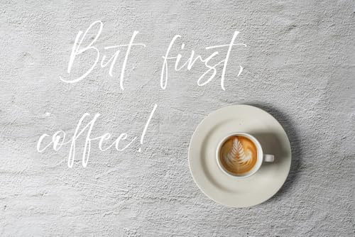 A.S. Création Fototapete First Coffee I 3,75 m x 2,50 m - WALLLOVE Tapete Kaffee in Grau, Weiß inkl. Kleister - DD129609