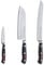 F. DICK Premier Plus - Santoku Set (für Profi- und Hobbyköche, 3er Set, 56 HRC, einfache Reinigung) 81474200, Schwarz
