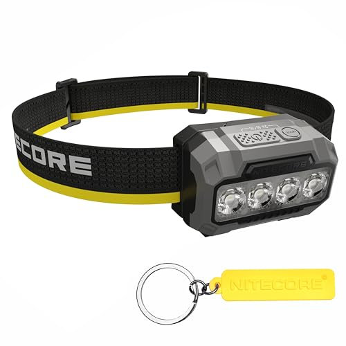 Nitecore HA23 UHE Lampe frontale d'extérieur MCT 600 lumens Plusieurs températures de couleur légère AAA Noir