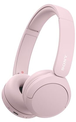 Sony WH-CH520 Kabelloser Bluetooth On-Ear-Kopfhörer, hohe Klangqualität, leichtes Design, bis zu 50 Stunden Akkulaufzeit, Schnellladung, EQ, klare Gesprächsqualität, iOS und Android - Rosa