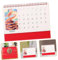 DIYEAH 2024 Tischkalender Schreibtischunterlage groß Weihnachtskalender-Countdown Wandkalender-Planer bauernkalender büroartikel Zeitplan Kalender Terminplaner Wohnkultur Papier rot
