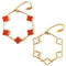 RHQFDM 2 Stück Schmuckstück,18K Vergoldet Edelstahl Schmuck,Damen Armband,Schmuckset für Damen und Mädchen（Rot+Weiß）