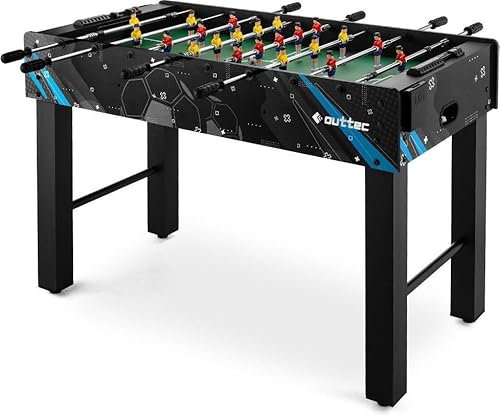 Tischkicker Delta Outtec – Kickertisch für Erwachsene, klappbar, mit teleskopischen Führungen, manuelle Ergebnistafel, praktischer Getränkehalter, Tischfußballtisch für zu Hause