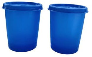 Tupperware Kühlschrank Wichtel Midgets 120ml 120 ml Mini 2er Set Liliputbecher Set mit 2 Dosen (blau)