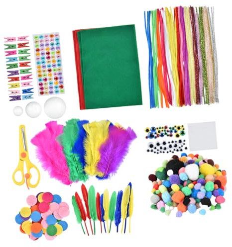 HAWILLOSCH Kunst Und Bastelbedarf Für Junge Mädchen Diy Bastelset Für Vorschulkinder Bunte Bastelmaterialien Für Kinderprojekte