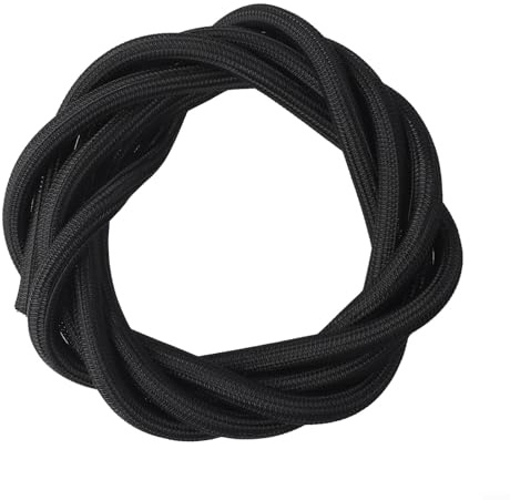 Manchon auto-rétractable de 3 mètres pour câbles, durable et ignifuge pour espaces organisés (noir)