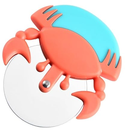 Crab-Shaped Pizza Cutter，Fun and Functional Kitchen Tool for Slicing Pizzas | fun & functional kitchen tool for slicing pizzas, flatbreads & pastries. Sharp stainless steel blade, easy to use & clean.