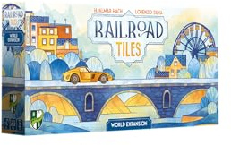Cranio Creations - Railroad Tiles, World Expansion - Erweitern Sie Ihre Bahnreise mit neuen Zielen und Mechaniken! - 1-4 Spieler, 45 Minuten - Alter 8+ - Erweiterung - Ausgabe in italienischer Sprache