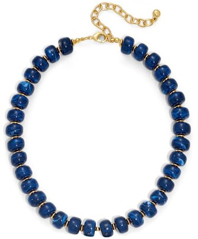 LILIE&WHITE Halskette Damen Bunt Harz Perlenkette - Große Walzenförmige Perlen Kurz Choker Statement Kette, Bunter Modeschmuck für Sommer Strand & Alltag, Verstellbar