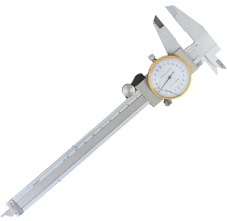 Mikrometer-Messwerkzeug | 0-6 Zoll Bereich Stahl Nonius Lineal, 0,02 mm Genauigkeit, Stahlkaliber Messwerkzeug mit Uhr | für Tiefe, Dicke, Durchmesser, Metall, Holz, Möbel