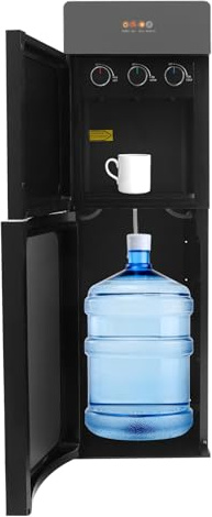 SuhoFutus Bodenbeladener Wasserspender für heißes, kaltes und zimmerwarmes Wasser, energieeffiziente, passend für <19L Gallonen Flaschen, leises Design, perfekt für Büro, Haushalt und Arbeitsräume