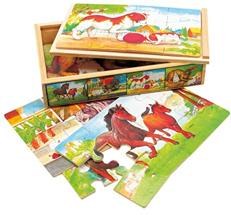 Bino world of toys 88015 Animals holzpuzzle