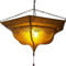 GURU SHOP Henna Leder Deckenlampe/Deckenleuchte - Tuareg Gelb, 20x50x50 cm