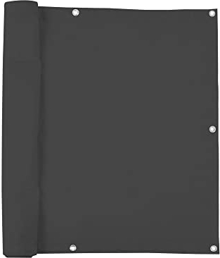 jarolift Balkonbespannung Basic, Balkon Sichtschutz Windschutz Sonnenschutz Balkon-Verkleidung, Wasserdicht, 300 x 90 cm,(16 Ösen) Anthrazit