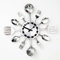 Bits and Pieces - Kitchen Utensil Clock - Silver-Toned Forks, Spoons, Spatulas Wall Clock - Contemporary Kitchen Décor, Unique Fun Gift