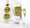 KIT SERRATURA PER PORTE SCORREVOLI EDGE 25 OTTONE LUCIDO