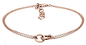Elli Armband Damen Kreis Verbundenheit im Geo Trend in 925 Sterling Silber rosé vergoldet