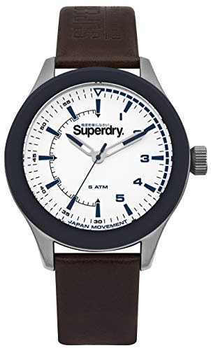 Superdry HerrenArmbanduhr Analog Quarz Leder SYG231BR