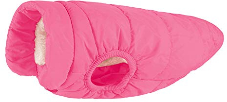 MISSMAO Hundemantel Fleece Futter Jacke Reflektierende Hundejacke Warm Hundemantel Climate Jacke Einfaches An- und Ausziehen Rose S