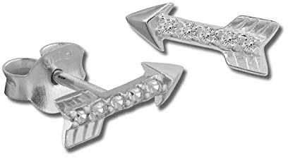 SilberDream Ohrringe Ohrstecker Echt Silber weiß Pfeil Zirkonia Damen D2SDO8031W ein schönes Geschenk zu Weihnachten, Geburtstag, Valentinstag für die Frau