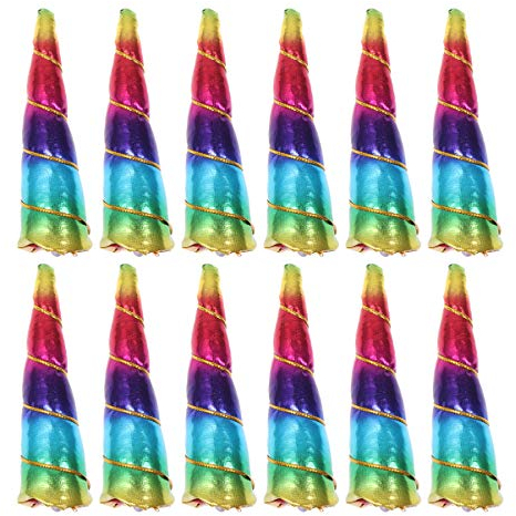 Lurrose Einhorn-Hörner für DIY Einhorn-Stirnband, Basteln, Geburtstag, Party, Gastgeschenke, bunt