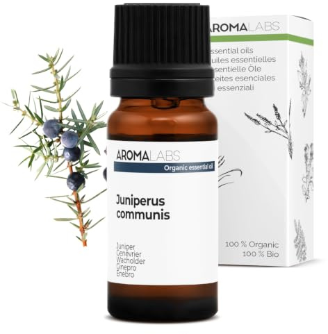 BIO - Juniper Essential Oil - 10mL - 100% Pure, Natural, Chemotyped and AB Certified - AROMA LABS (French Brand)