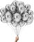 Globos Plata para Fiestas de Cumpleaños 12 100% LÁTEX NATURAL Decoraciones perfectas para Cumpleaños Bodas y Bautizos.