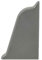 DQ-PP 1 barre d'angle droite | Anthracite | 38 x 25 mm | PVC | Plinthe de finition pour plan de travail, cuisine, plinthe de finition murale, barre de table