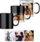 Personalised Heat Change Mug with Three Photo Collage (11oz) Personalise 3 Photos. Magic Heat Collage Photo Mug Gift