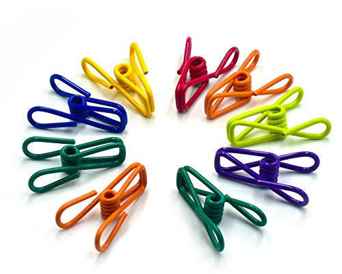 16 Pack Chip Clips, Utility PVC-Coated Colorful Steel Clip for Sealing Food