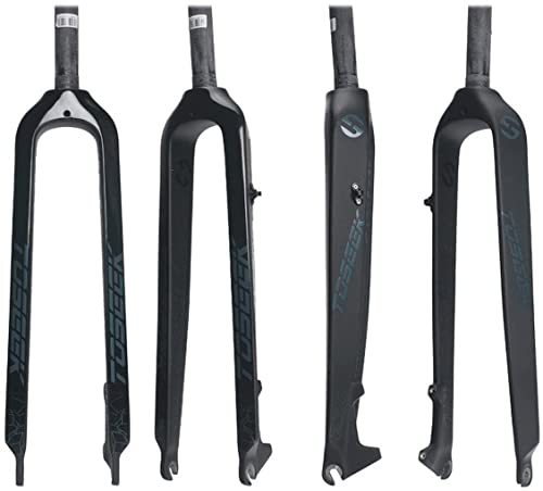 STRTG Fahrrad Starrgabel 3K Vollcarbon Fahrrad Vorderradgabeln Scheibenbremse Hartgabel MTB Fahrradgabel Fahrradzubehör Gerade 26/27.5/29 Zoll A,27.5inch